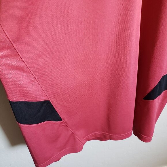 Reebok NFL Colorblock Polo Shirt Arizona Cardinals Embroidered Black/Red Men's M - Picture 4 of 12